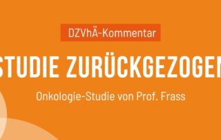 DZVhÄ-Kommentar zur Rücknahme der Frass-Studie